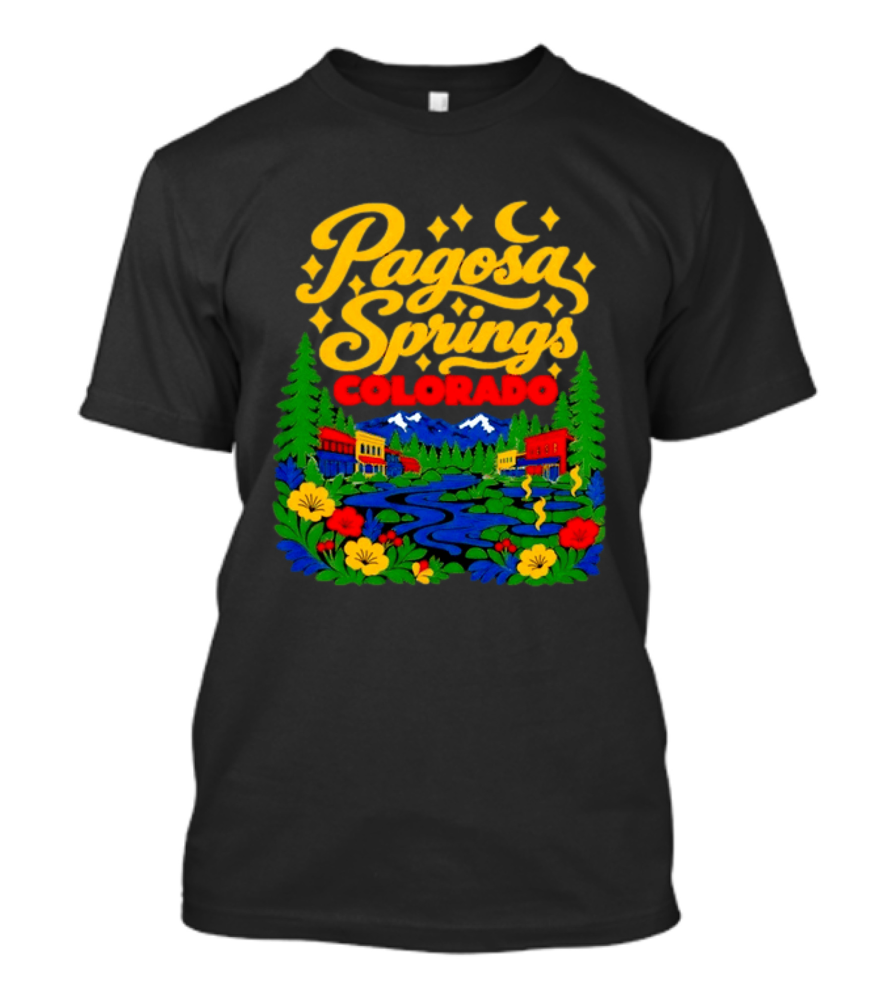 Pagosa Springs Colorado Scenic Nature And Village T-Shirt