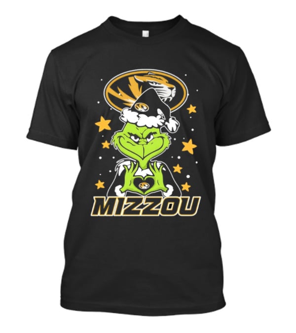 Mizzou Tigers Grinch Christmas NCAA College Football T-Shirt