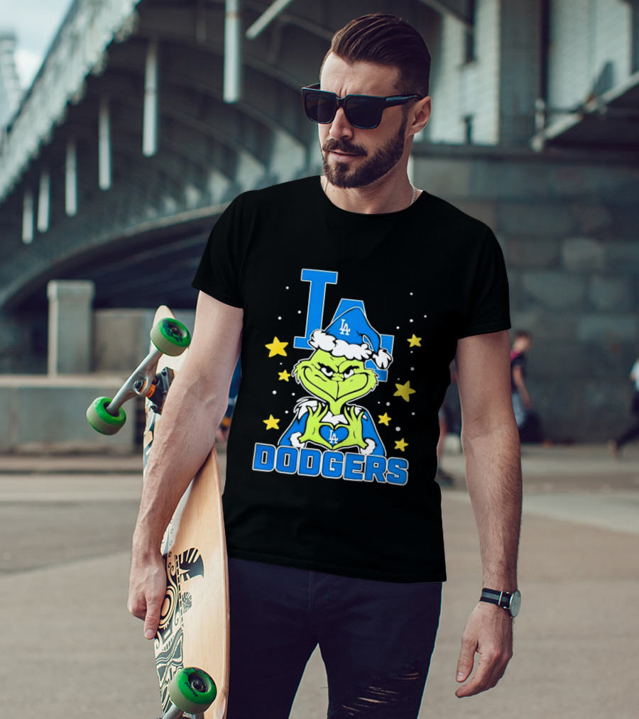 Grinch Los Angeles Dodgers Christmas 2026 Love LA Dodgers T-Shirt