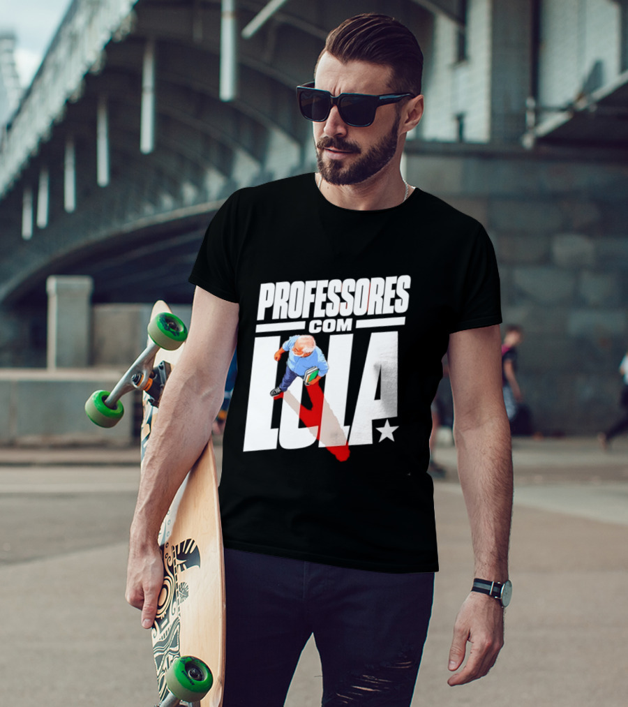 Professores Com Lula Brazil Politics PT Star T-Shirt