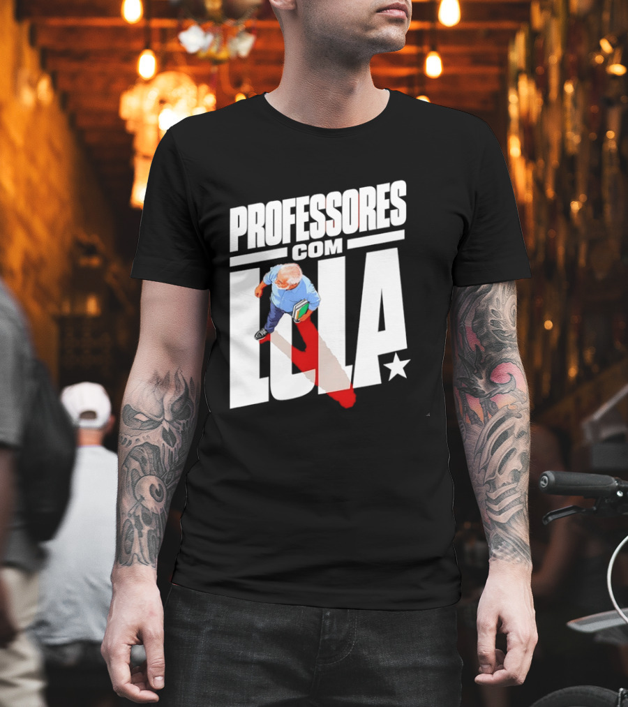 Professores Com Lula Brazil Politics PT Star T-Shirt