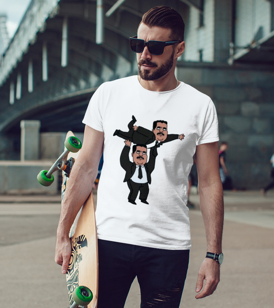 Guillermo Rodriguez Cartoon Lifting Himself Jimmy Kimmel Live T-Shirt