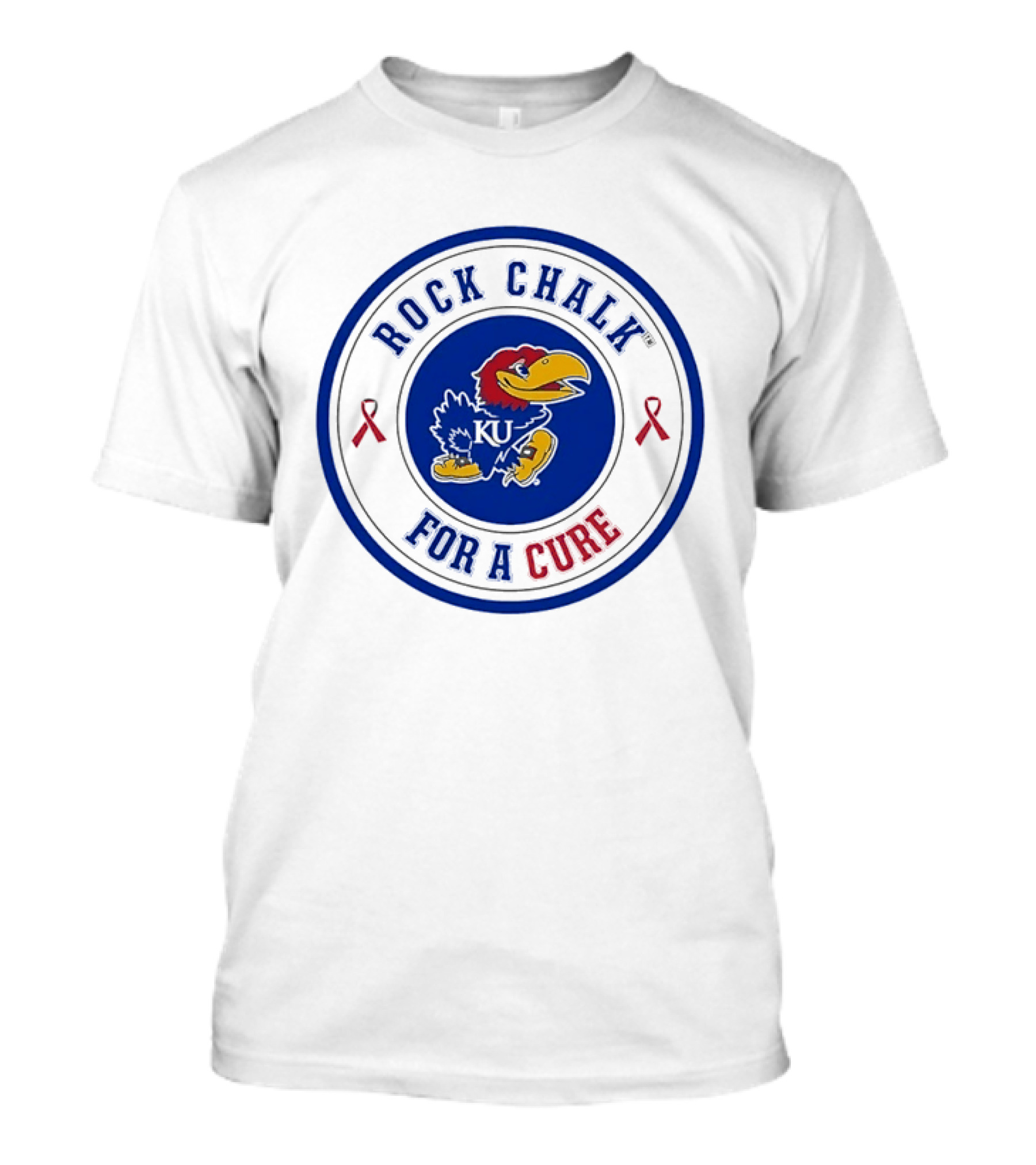Rock Chalk KU Jayhawks For A Cure T-Shirt