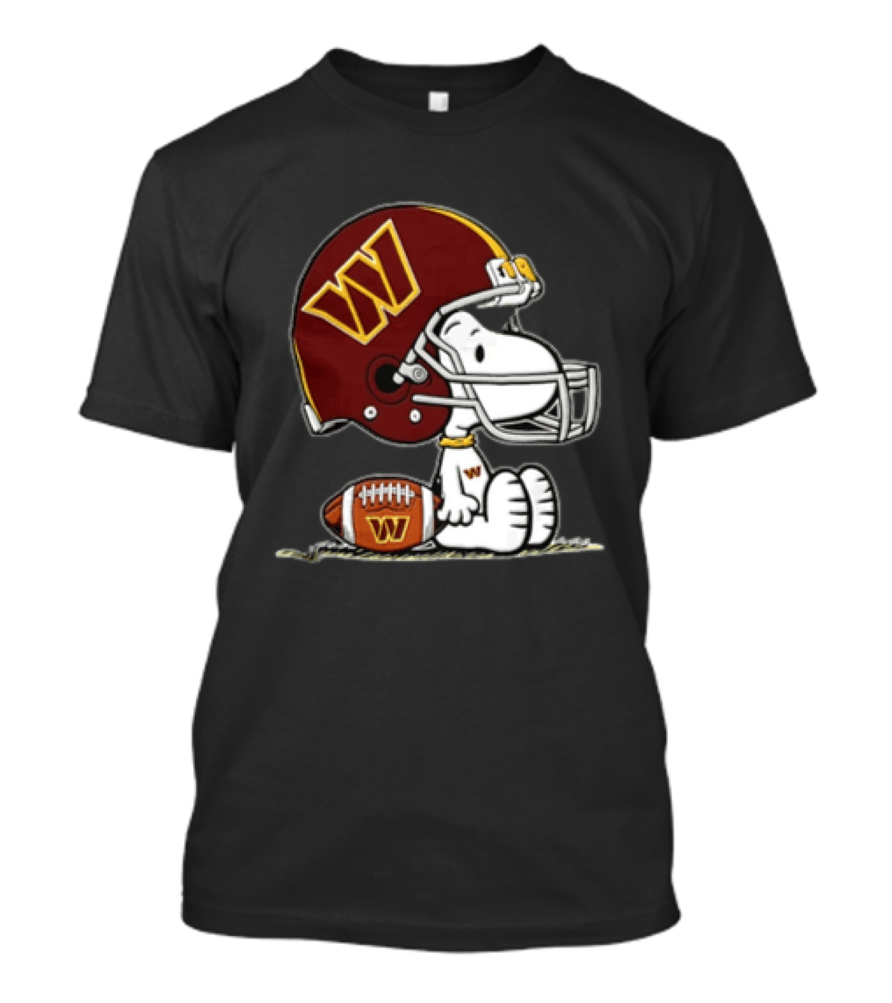 Snoopy Washington Commanders Football Helmet Cartoon Dog T-Shirt