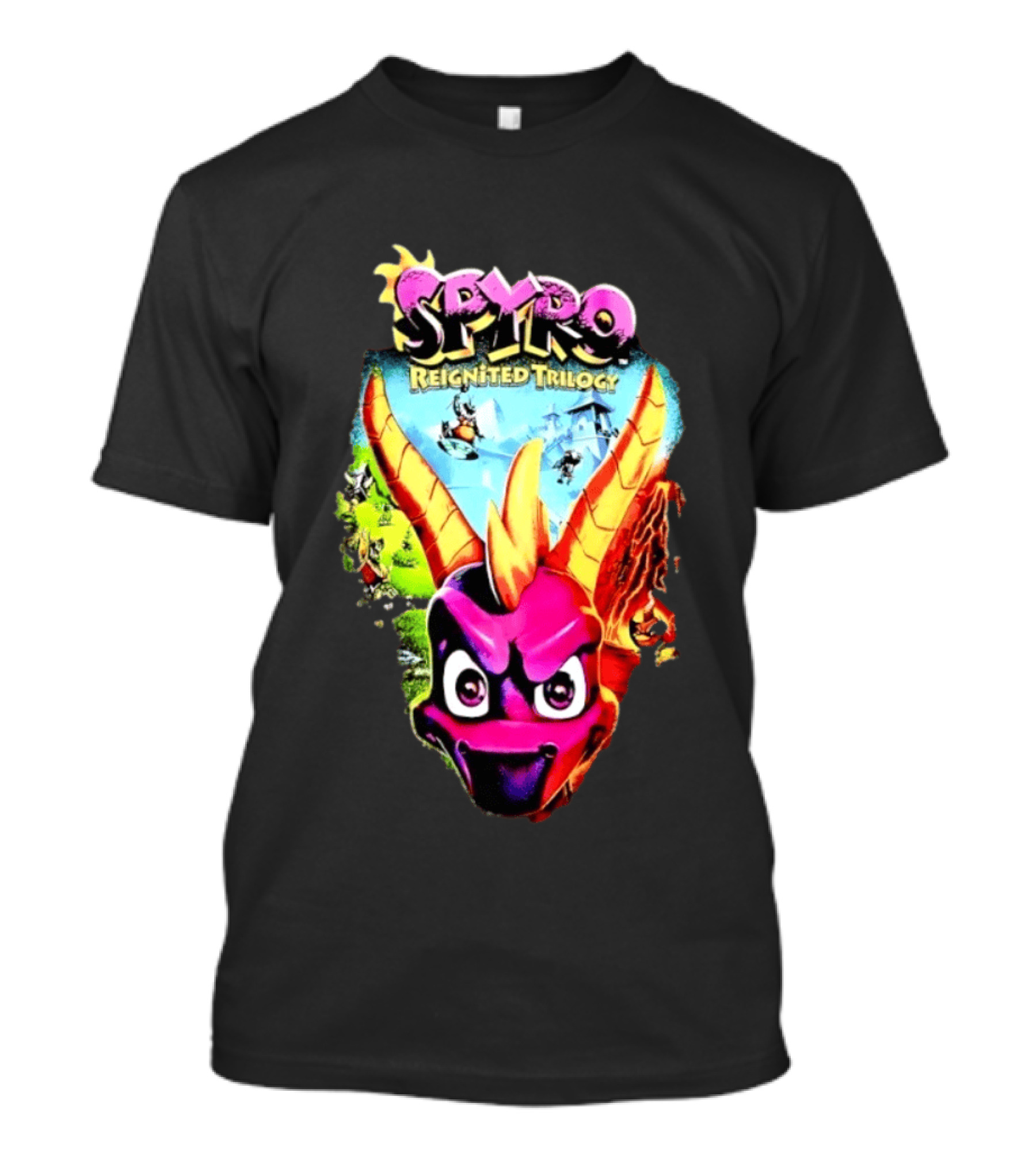 Spyro Reignited Trilogy PlayStation Game Dragon Character Image T-Shirt