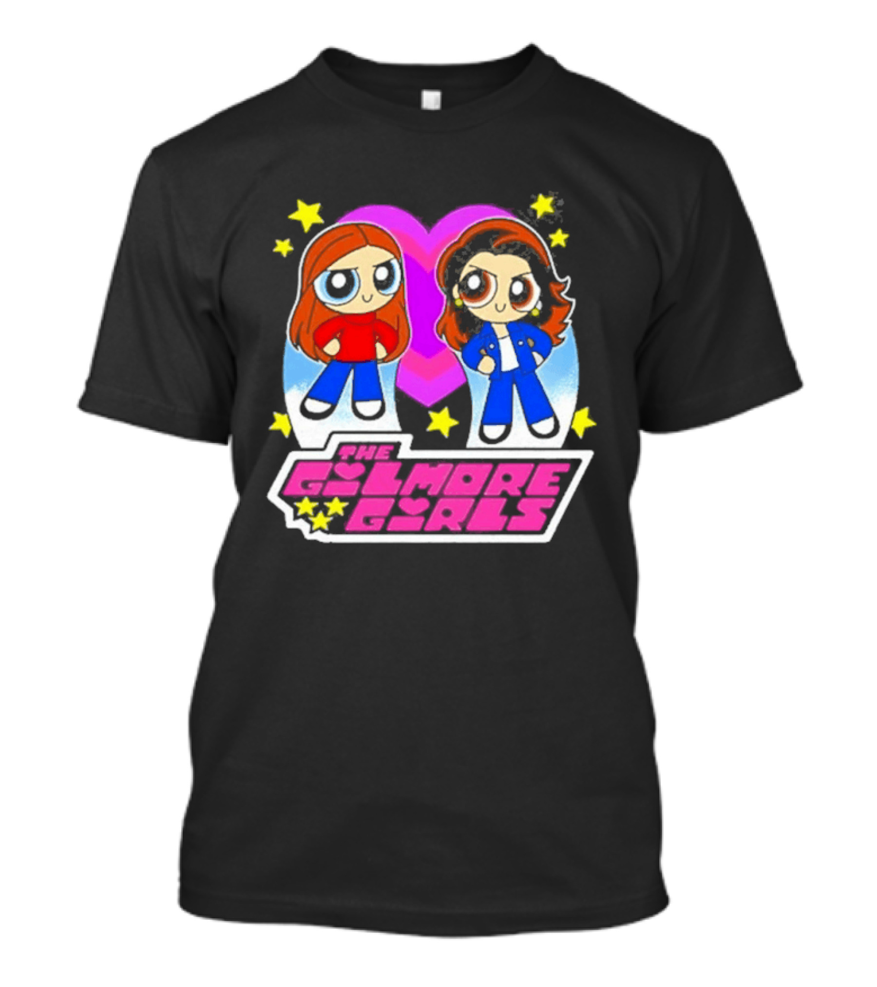 The Gilmore Girls Characters As Powerpuff Girls With Stars T-Shirt