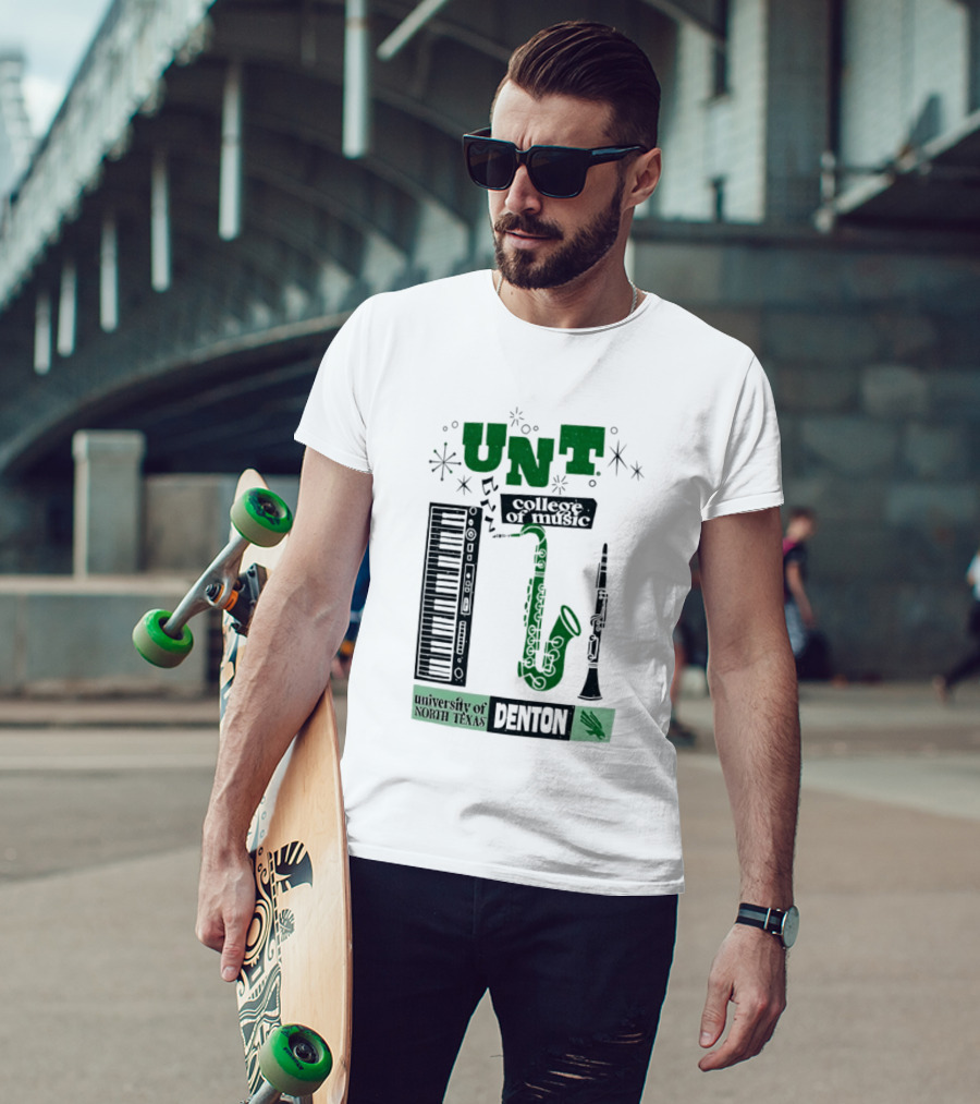 UNT College Of Music University Of North Texas Denton Music Instruments T-Shirt