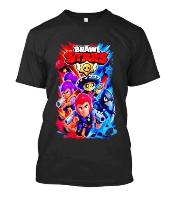 Brawl Stars Characters Action Group Gaming Showdown T-Shirt