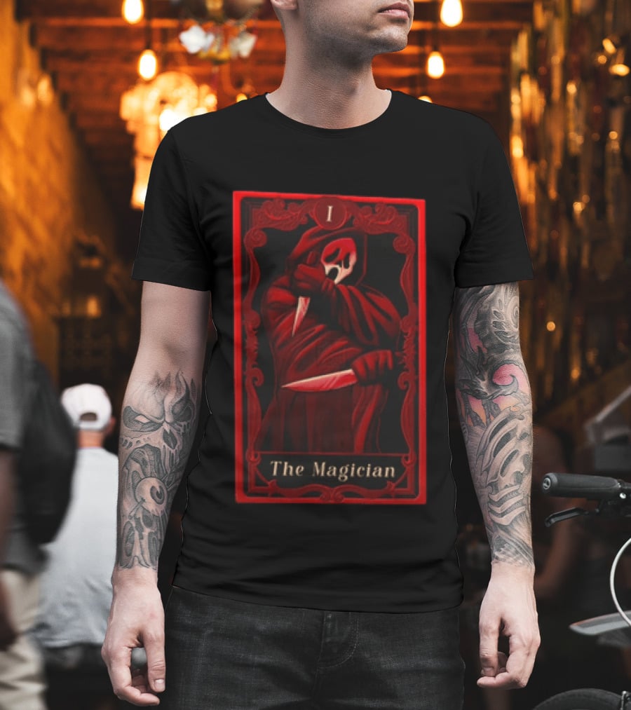 Ghostface Tarot Card The Magician Horror Scream T-Shirt