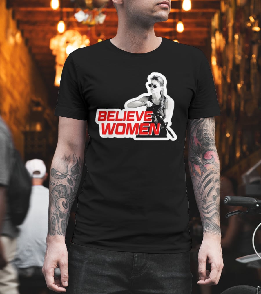 Believe Women Sarah Connor Terminator Halftone T-Shirt