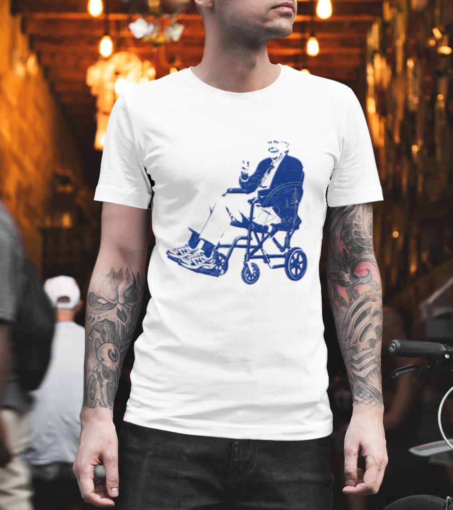 Kentucky Political Humor Go For Two Finger Man In Wheelchair Sneakers T-Shirt