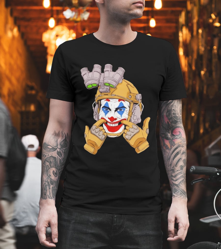 Joker Tactical Soldier Helmet Night Vision Clown Face T-Shirt