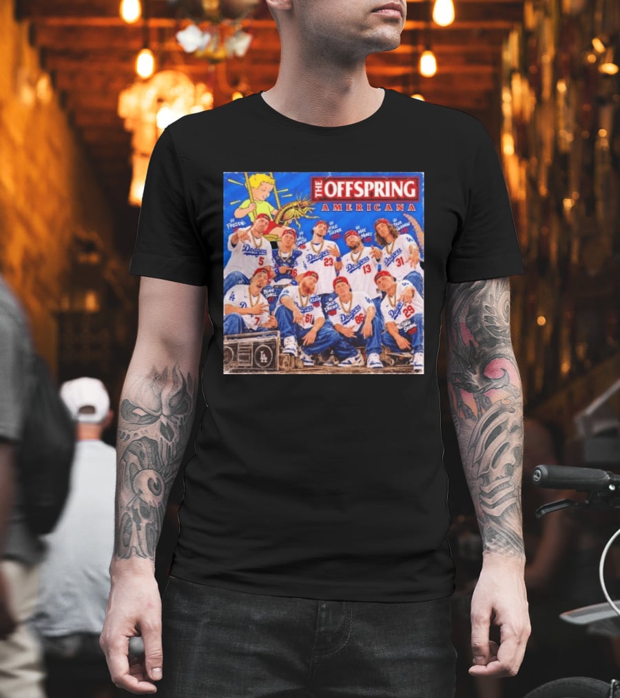 The Offspring Americana Dodgers Players Freddie Klein May Tride Tucek Vante Manny Salty Blake Joey T-Shirt