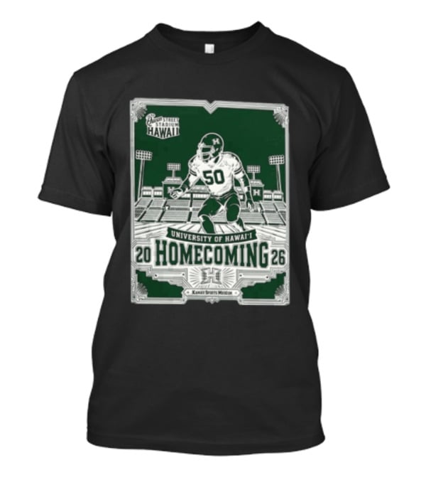 Queen Street Stadium Hawaii University Of Hawaii Homecoming 2026 Kanui Sports Museum T-Shirt