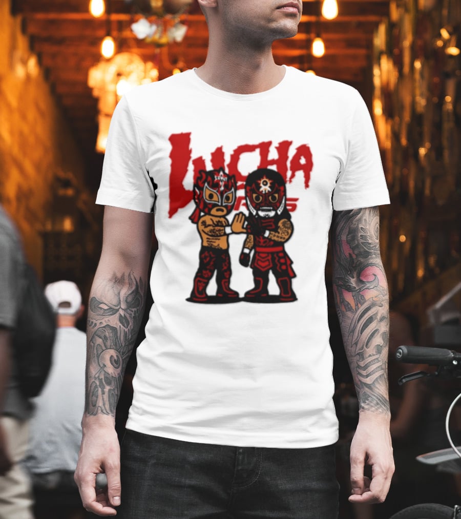 Penta El Zero Miedo Rey Fenix Lucha Bros Chibi Luchadores High Five T-Shirt