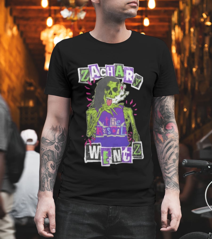 Zachary Wentz The Rascal Green Skeleton Smoking T-Shirt