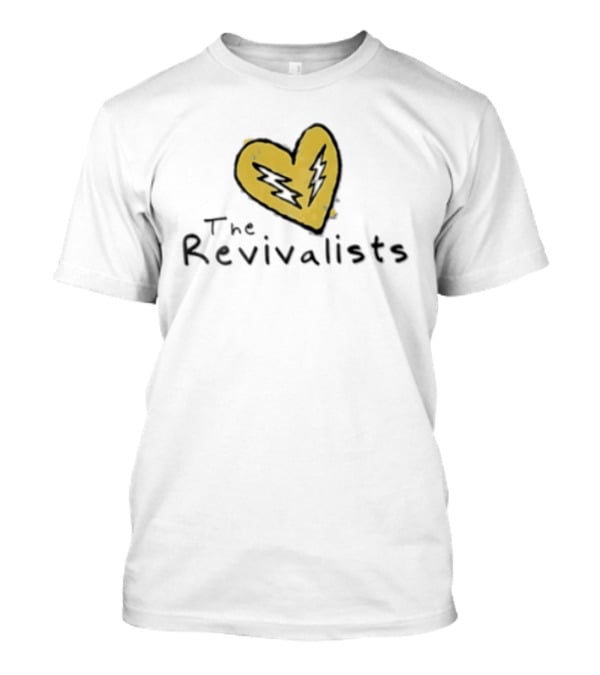 The Revivalists Yellow Heart With Lightning Bolts T-Shirt