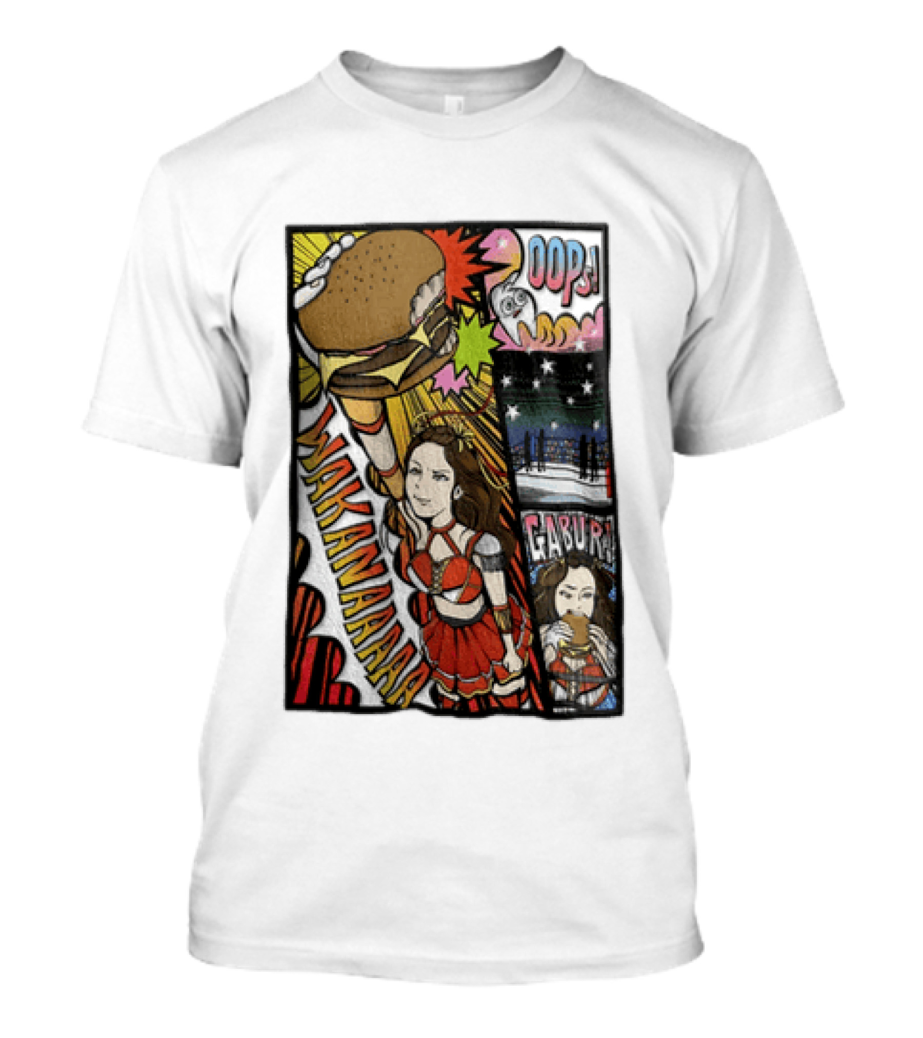 Wakana Tsukiyama Stardom Wakanaaaaa Oops Gaburi Comic Style Wrestling T-Shirt