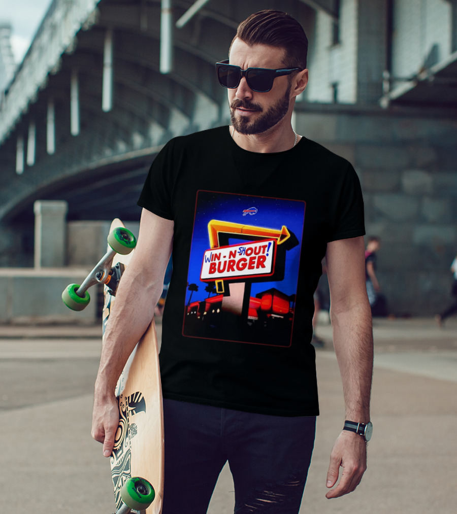Buffalo Bills Win N Shout Burger Victory T-Shirt