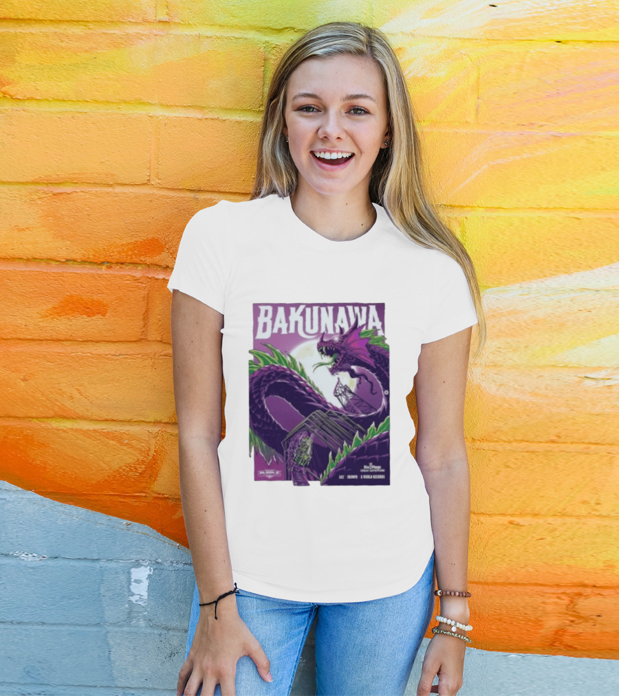 Bakunawa Project Purple Six Flags Great Adventure Roller 32 Stories 100 MPH 6 World Records T-Shirt