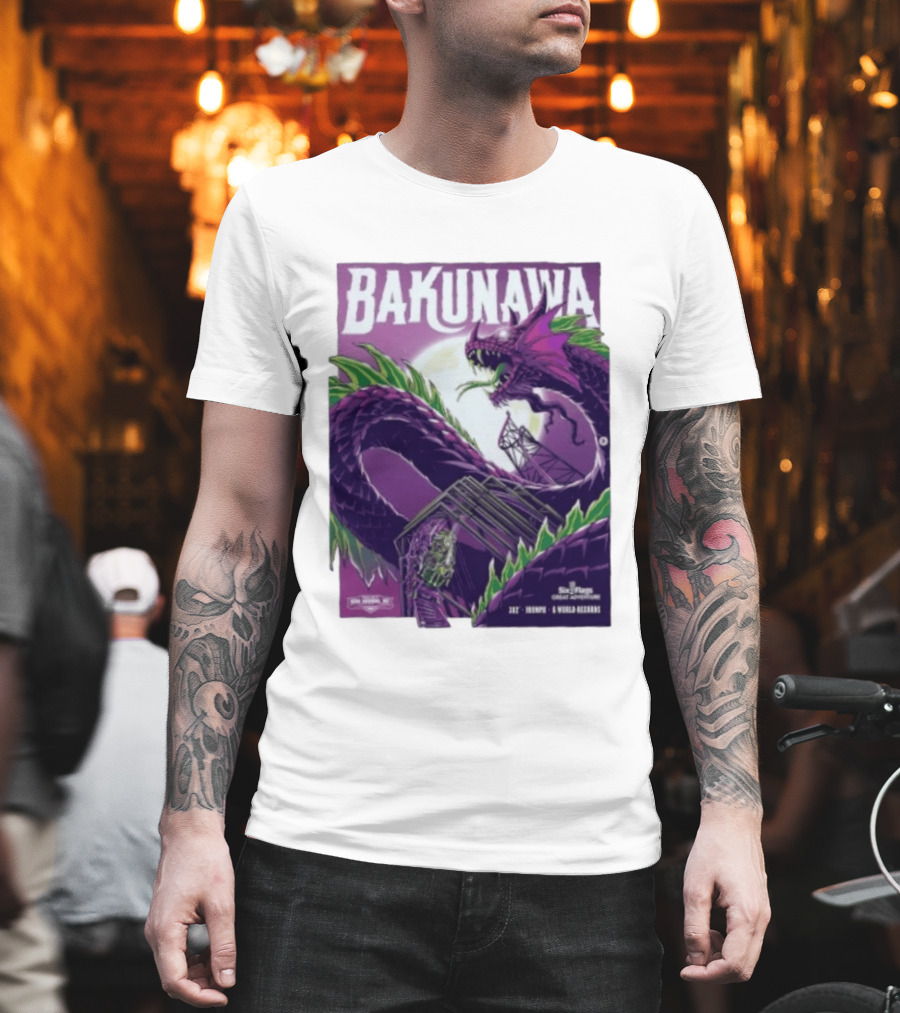 Bakunawa Project Purple Six Flags Great Adventure Roller 32 Stories 100 MPH 6 World Records T-Shirt