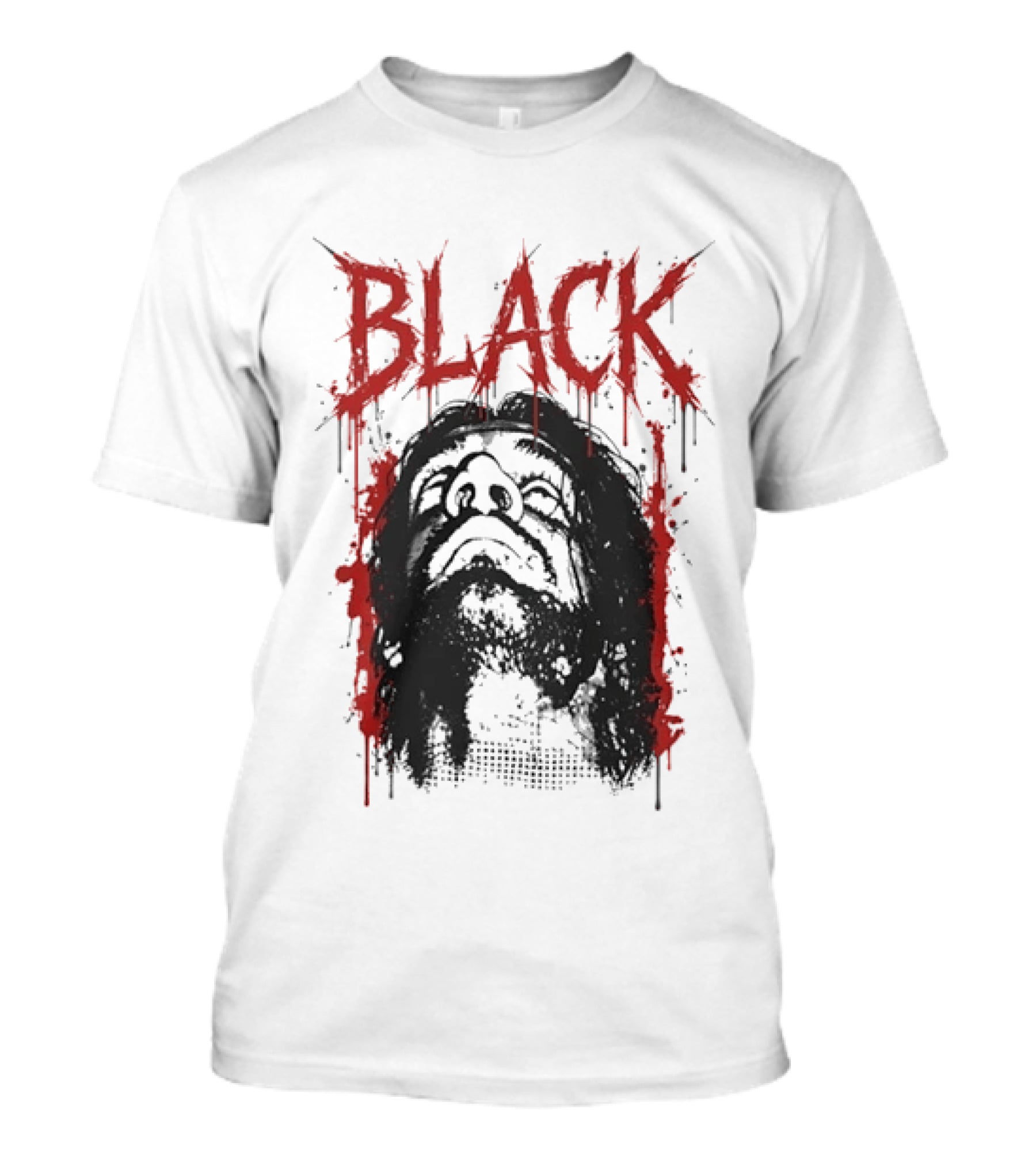 Black Metal Dark Music Band Drenched Red Horror T-Shirt