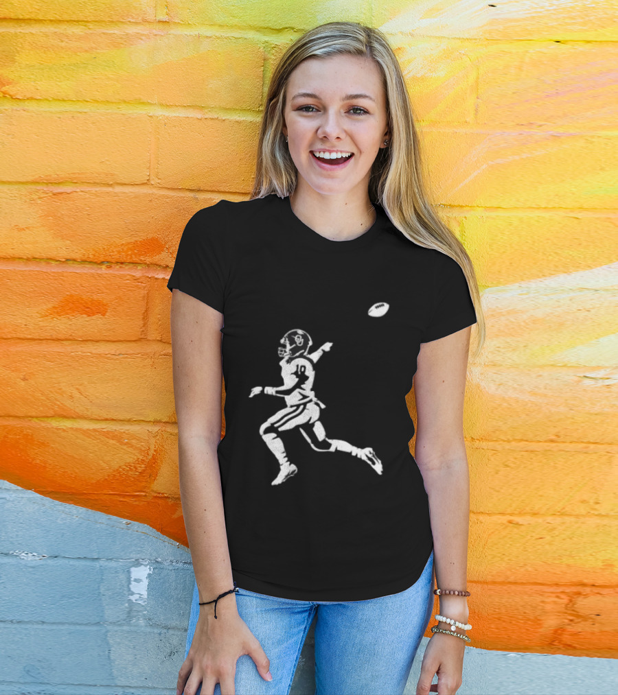 Oklahoma Sooners NCAA Football 10 Throwing Player White T-Shirt