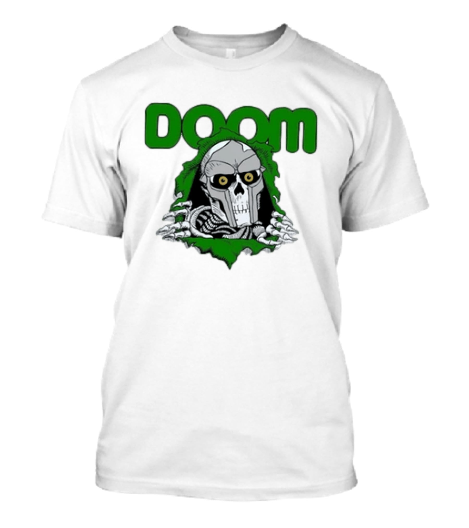 Doom Metal Face Skeleton Mask Hip Hop T-Shirt