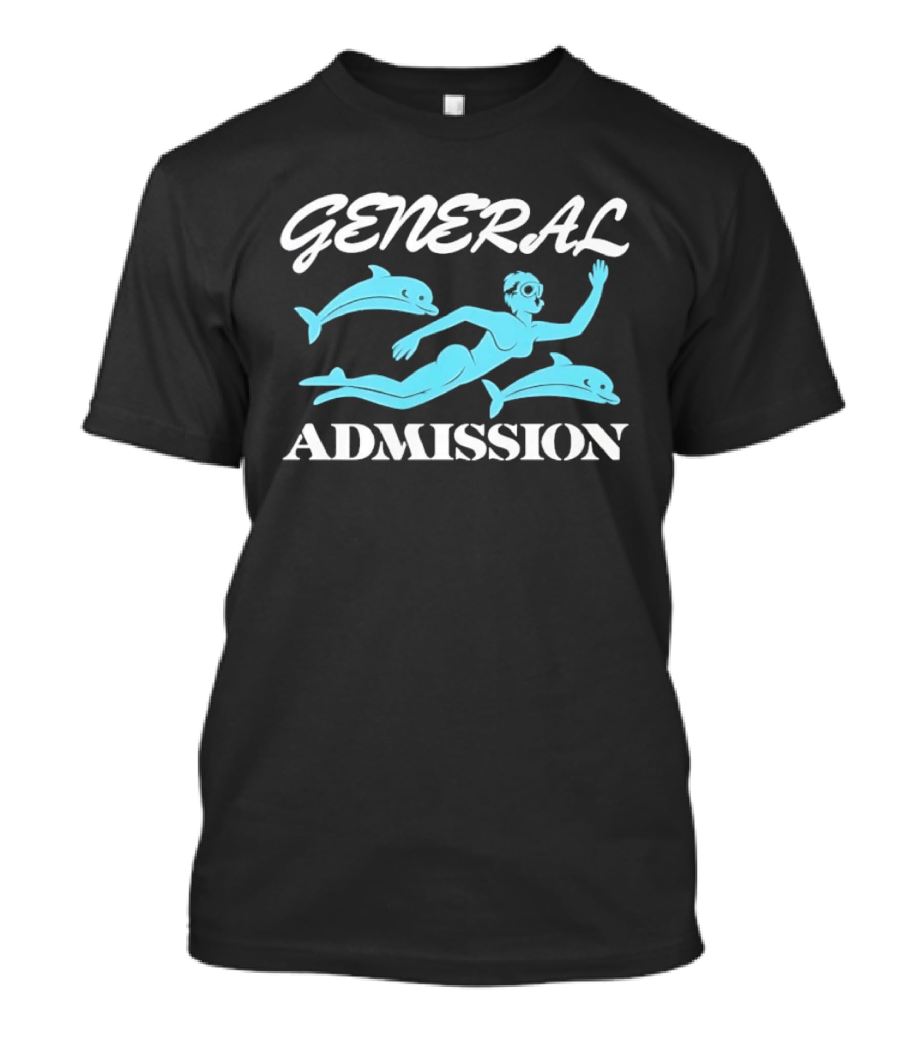 General Admission Scuba Diver With Dolphins T-Shirt