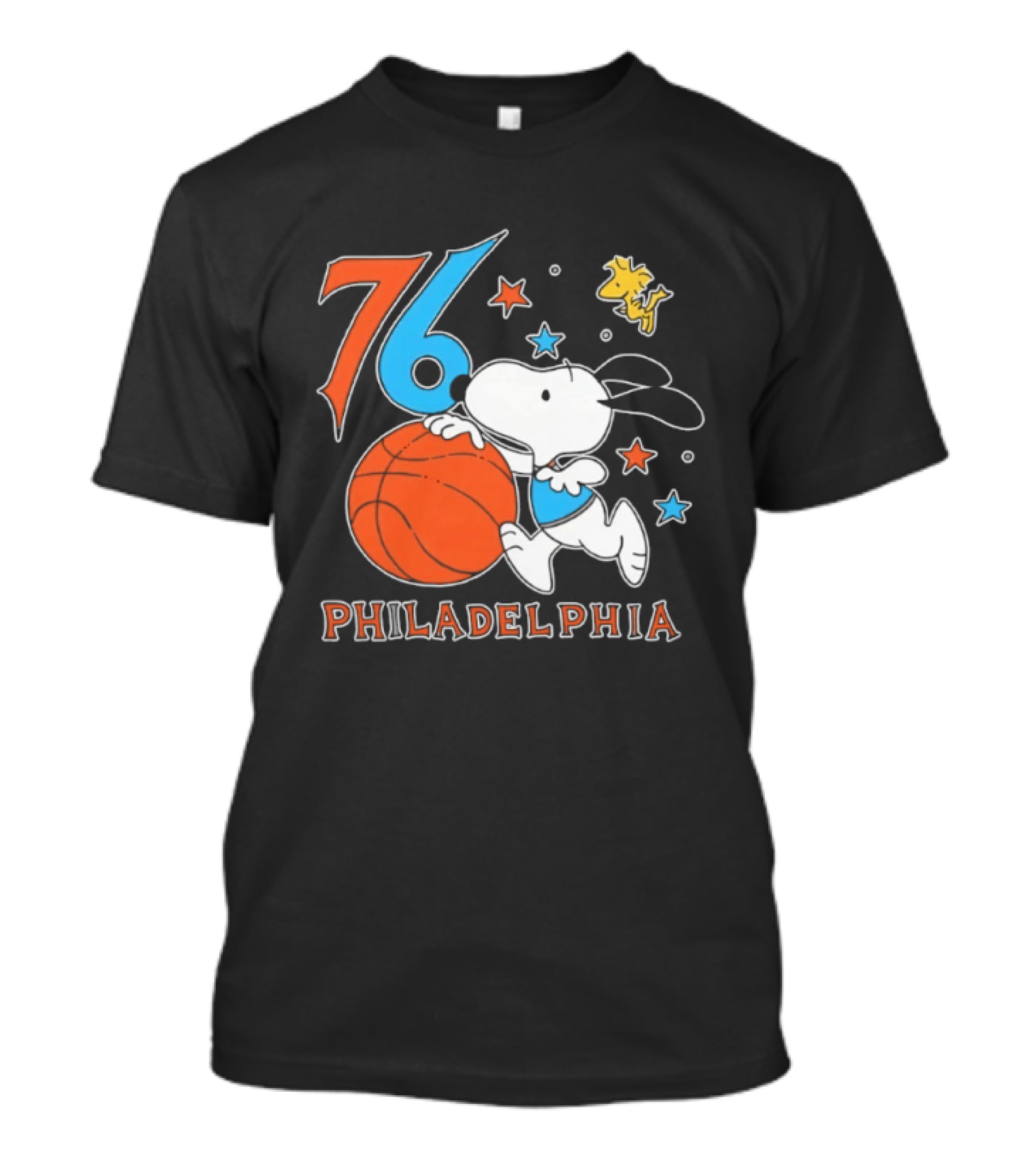 76 Philadelphia Snoopy Basketball Peanuts T-Shirt