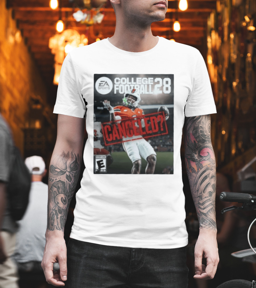 EA Sports College Football 28 Canceled Miami Hurricanes Player T-Shirt