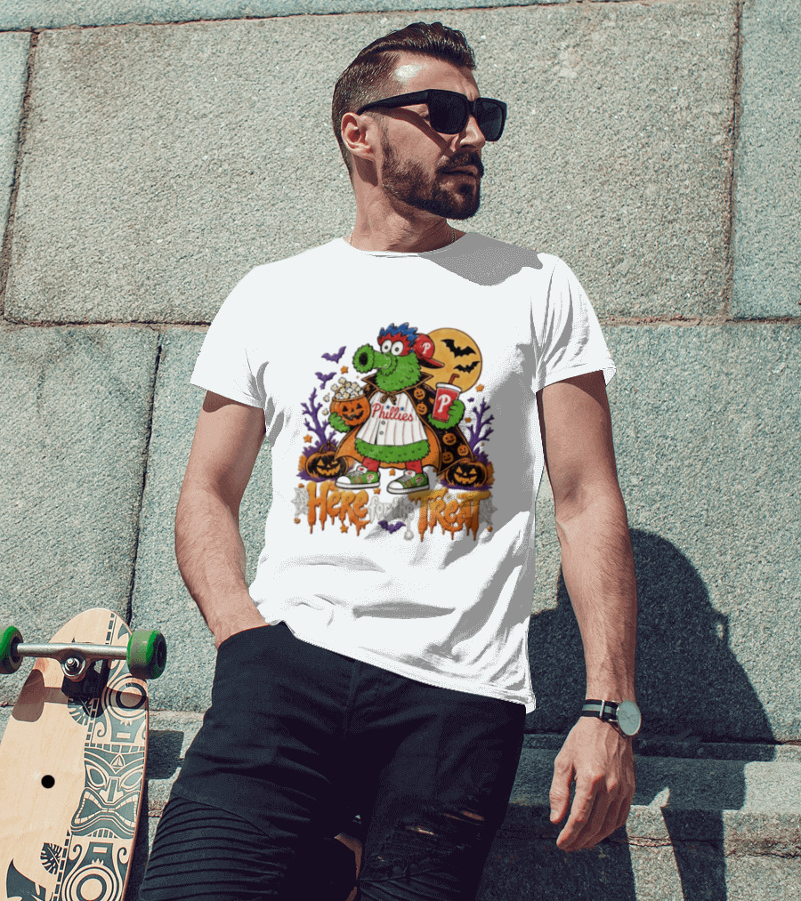 Halloween Phanatic Phillies Here For The Treat T-Shirt