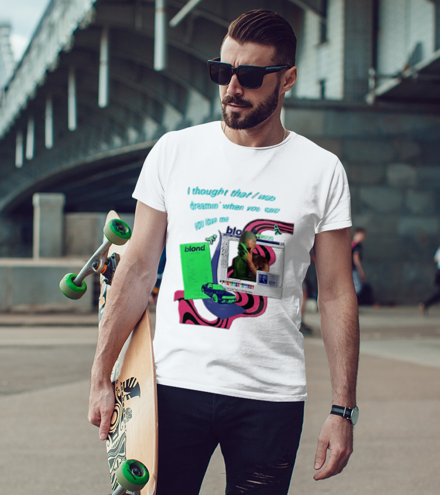 Frank Ocean Blond I Thought That I Was Dreamin Graphic With Green Flyer And Car T-Shirt