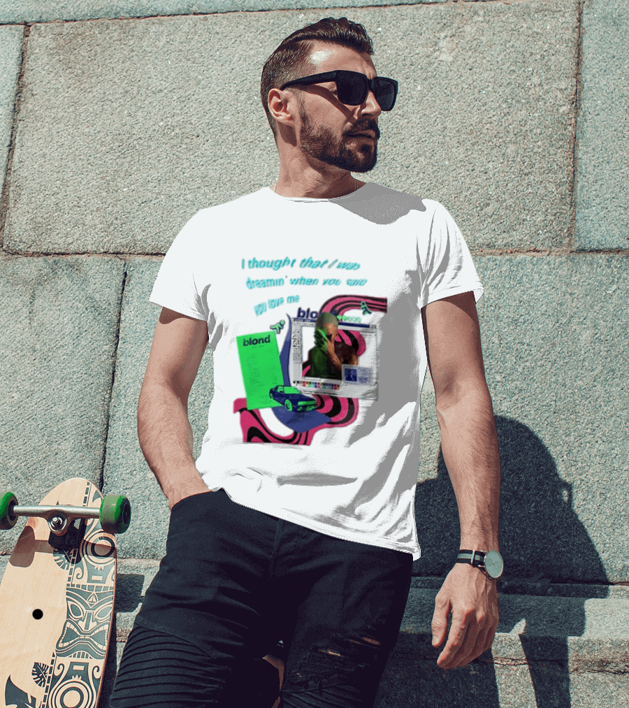Frank Ocean Blond I Thought That I Was Dreamin Graphic With Green Flyer And Car T-Shirt