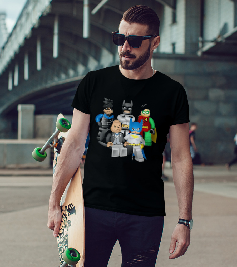 Lego Batman The Videogame Group Batman Robin Alfred LEGO Characters T-Shirt