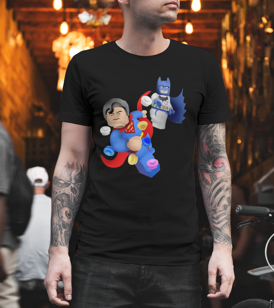 Lego Superman Batman Action Figures Dynamic Duo T-Shirt