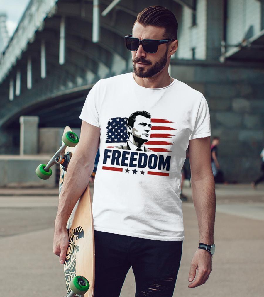 Patriotic Freedom American Flag Stars Vivek Ramaswamy T-Shirt