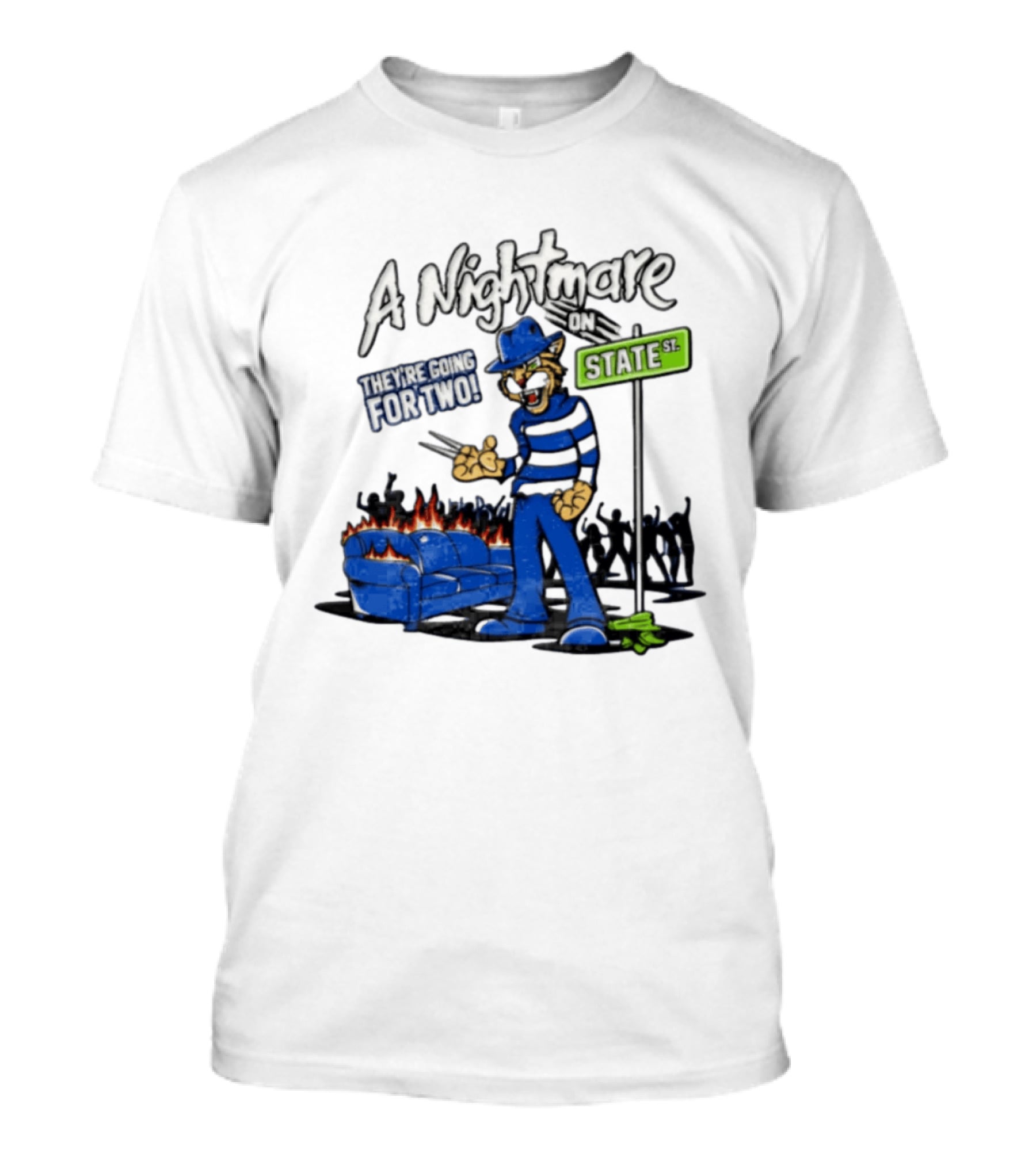 A Nightmare On State Wildcats They're Going For Two T-Shirt