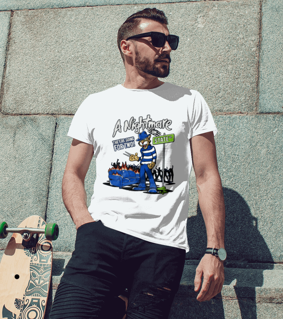 A Nightmare On State Wildcats They're Going For Two T-Shirt