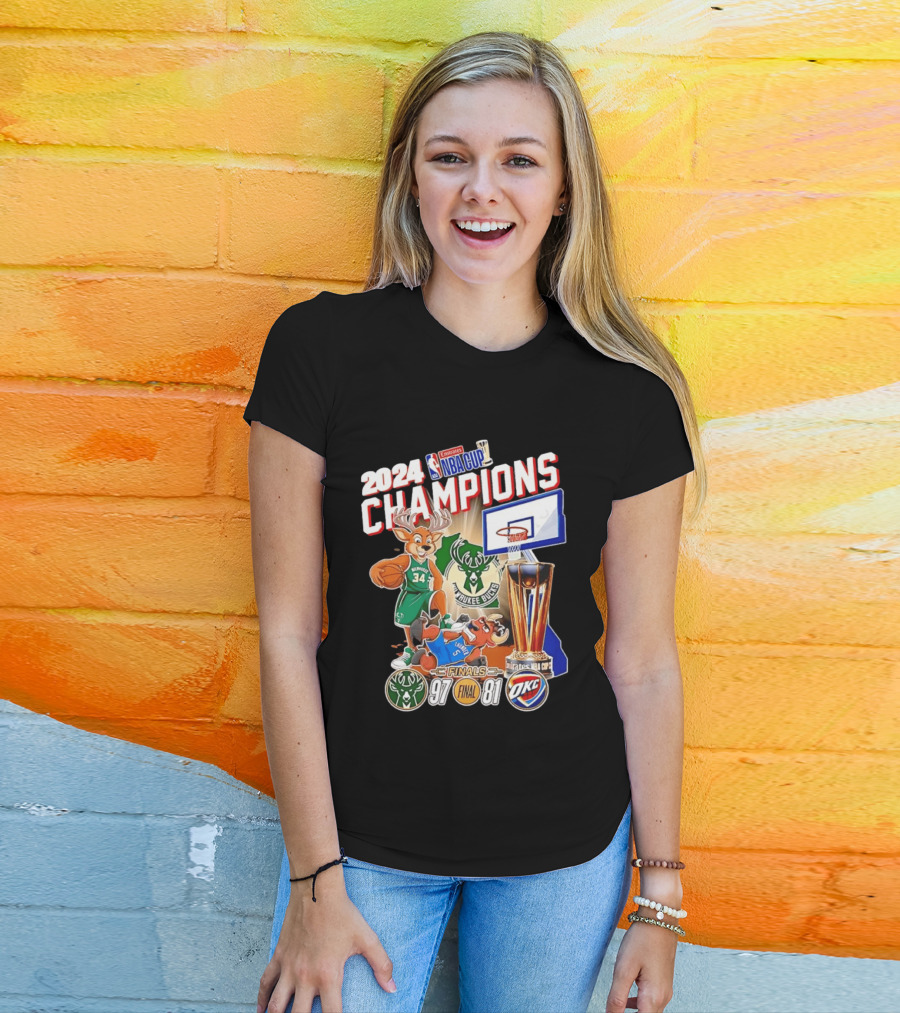 2024 NBA Cup Champions Milwaukee Bucks 97 81 Final T-Shirt