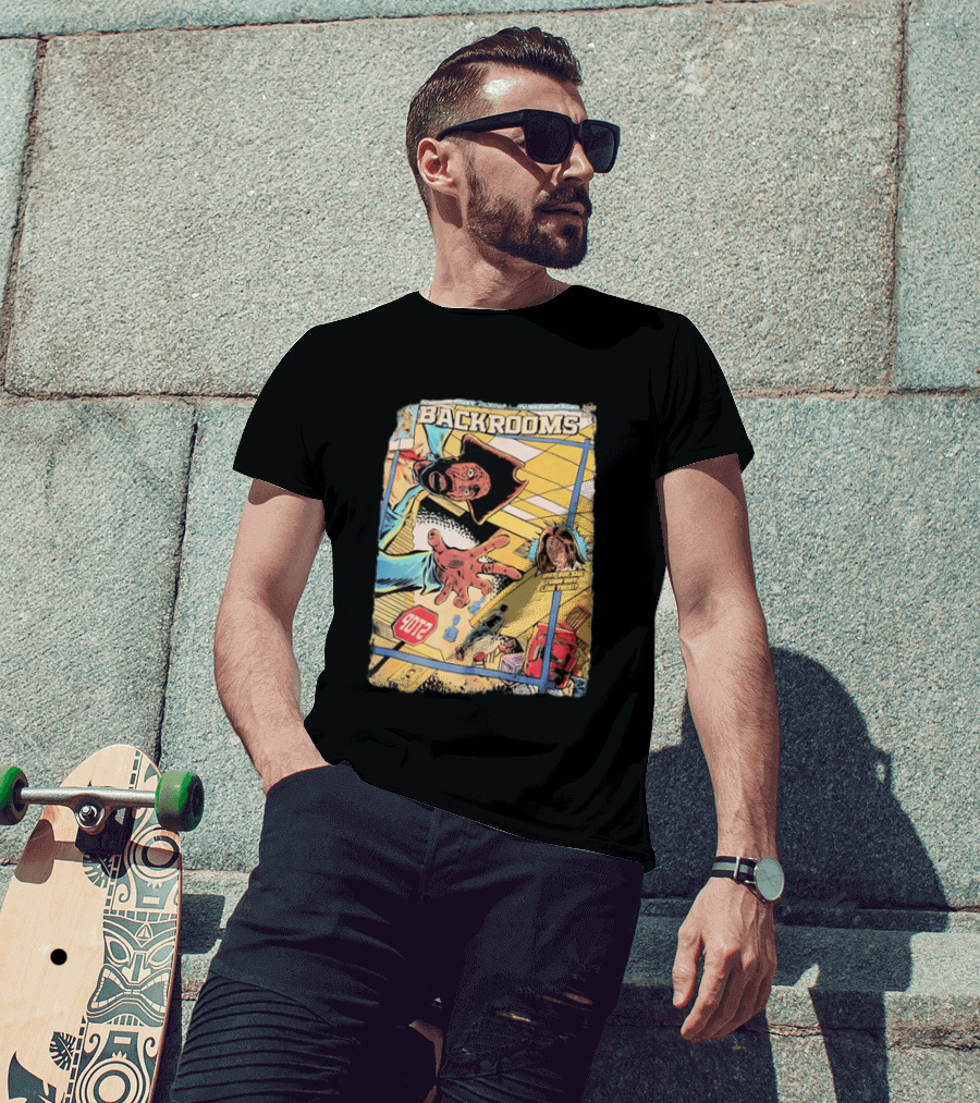 Backrooms Don't Lose Your 9 To 5 Distressed Comic Vintage Graphic Retro Horror T-Shirt