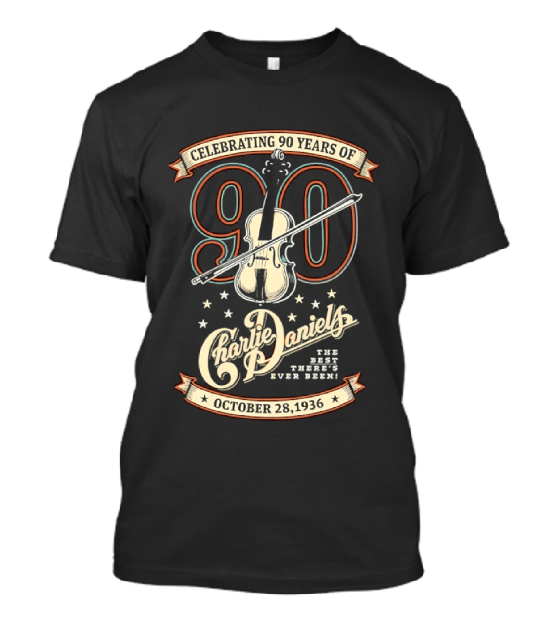 Celebrating 90 Years Of Charlie Daniels The Best There's Ever Been 1936 October 2026 T-Shirt