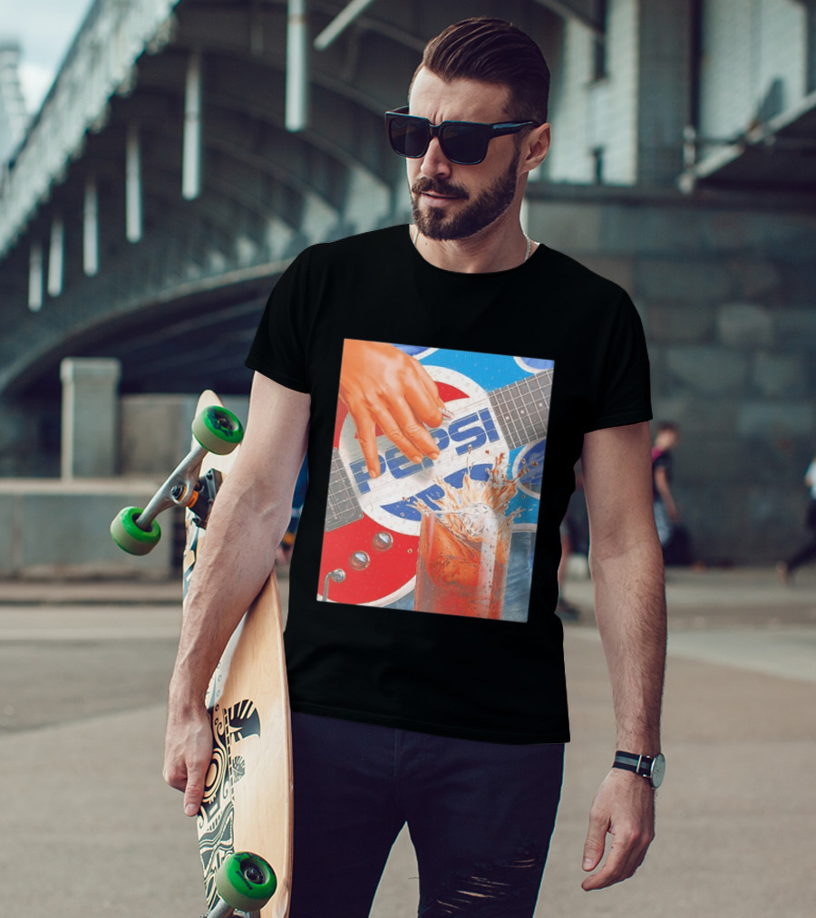 Pepsi Guitar Soda Splash Beverage Music Rock N Roll T-Shirt