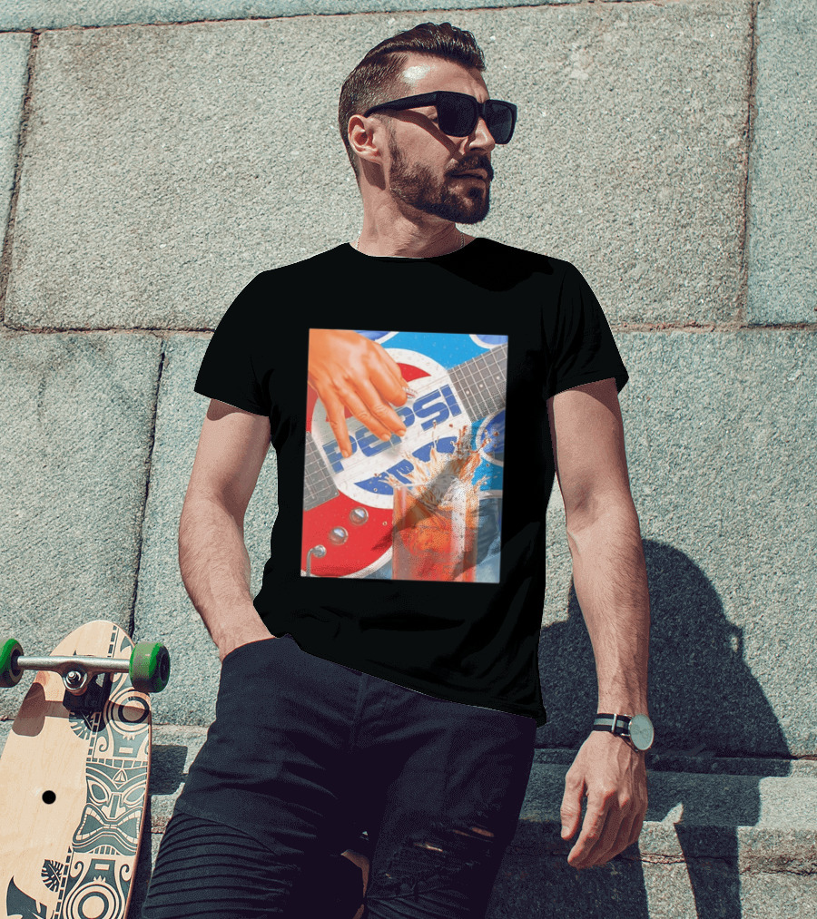 Pepsi Guitar Soda Splash Beverage Music Rock N Roll T-Shirt