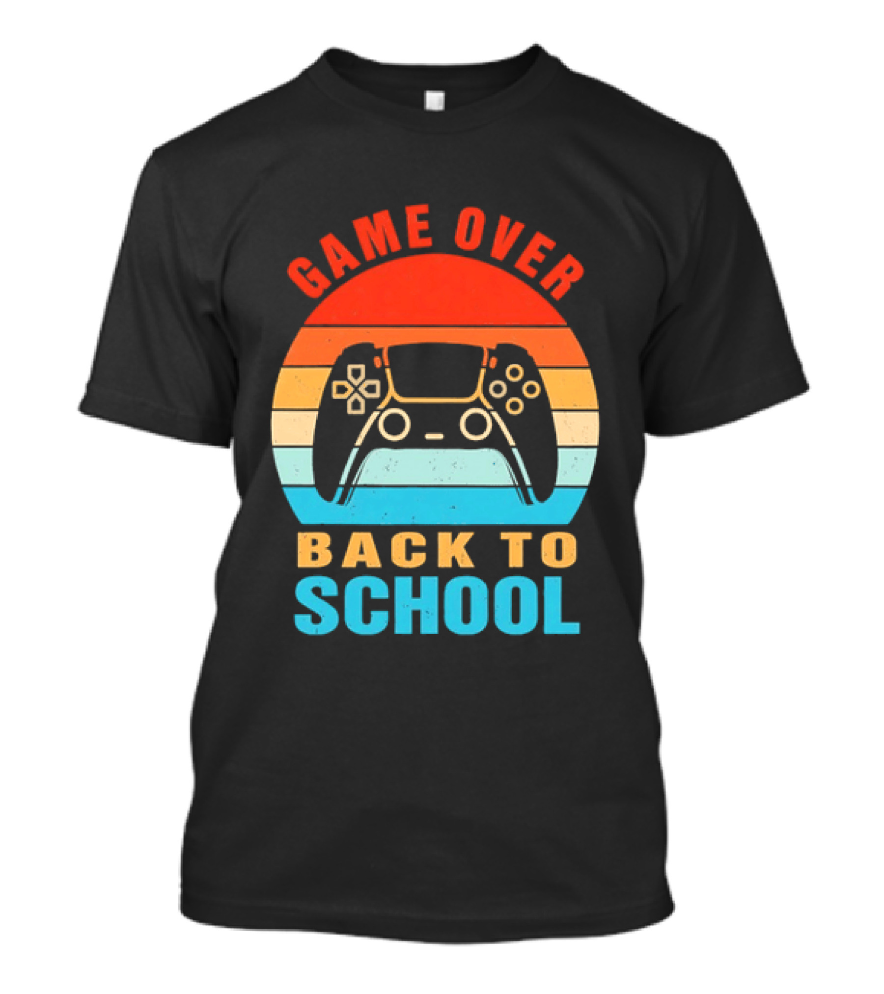 Game Over Back To School Gamer Vintage Controller T-Shirt