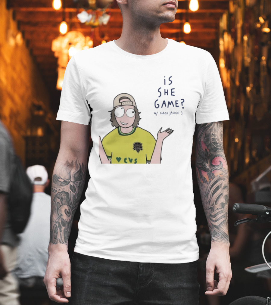 Is She Game Coach Jackie J CVS Soccer Team T-Shirt