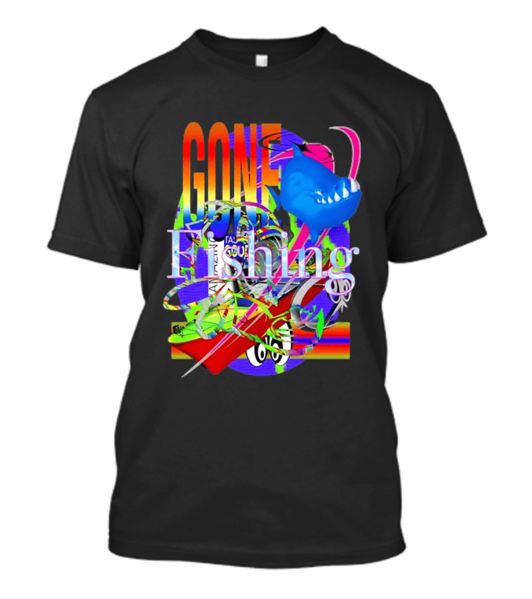 Gone Fishing Amazing Outdoor Adventure Bold Colorful Fish T-Shirt