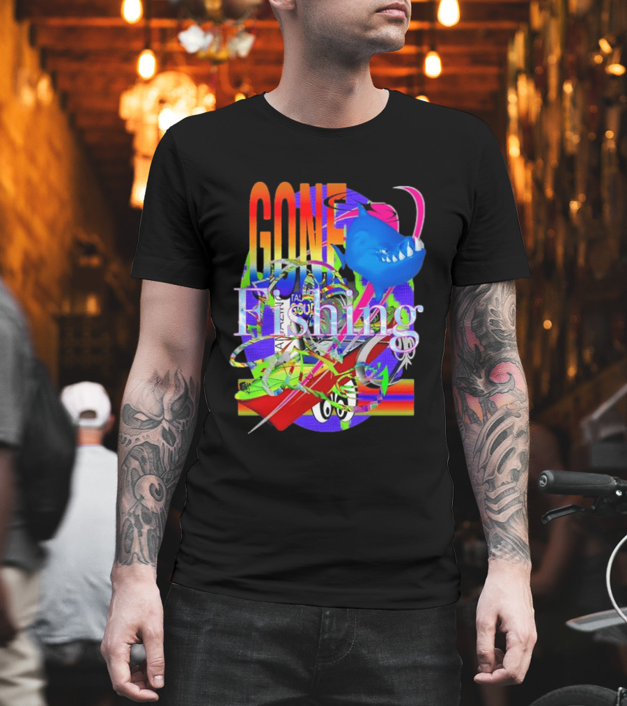 Gone Fishing Amazing Outdoor Adventure Bold Colorful Fish T-Shirt