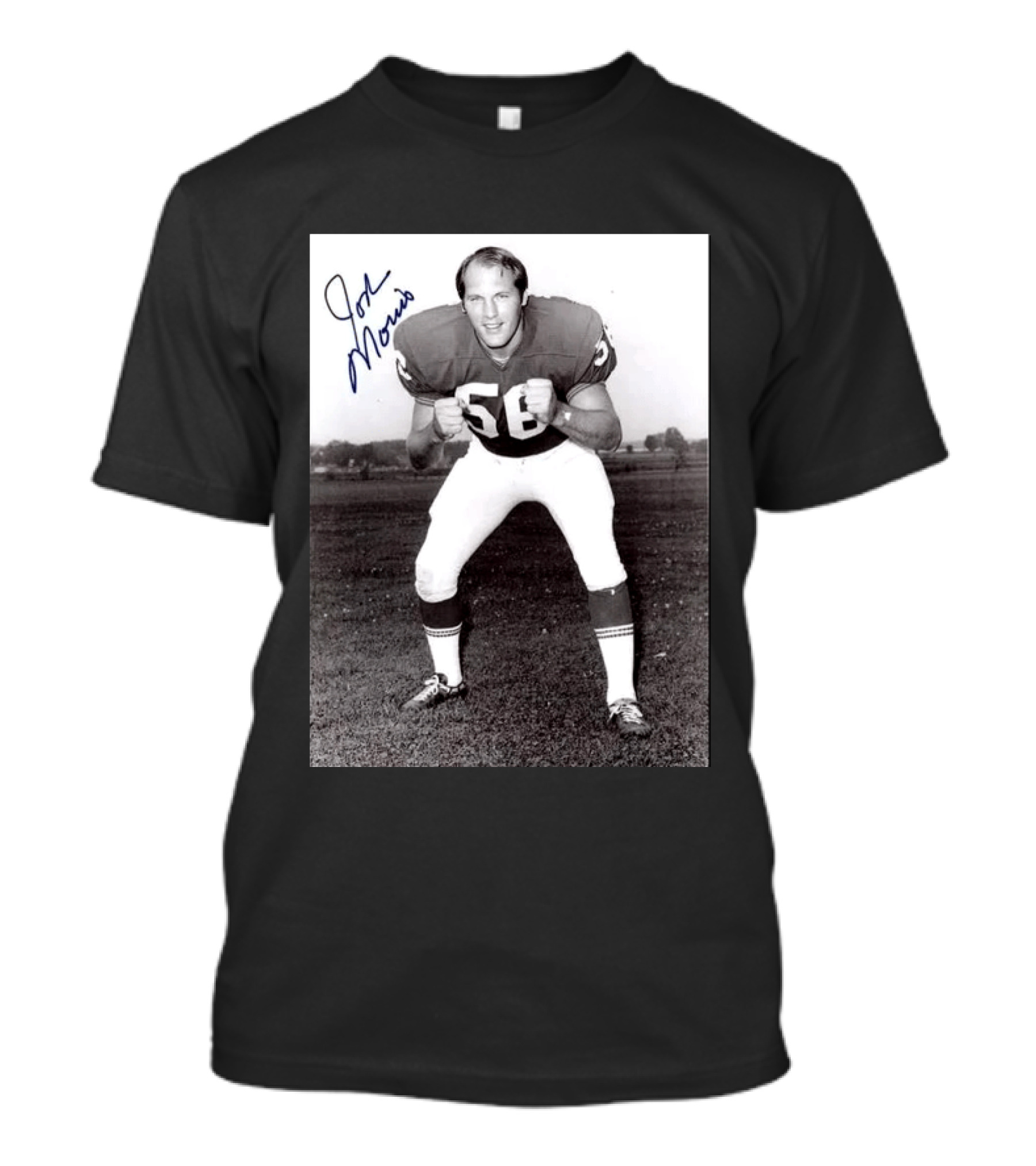 Rip Jon Morris 1942 2026 Signed Photo Vintage Football Player 56 T-Shirt