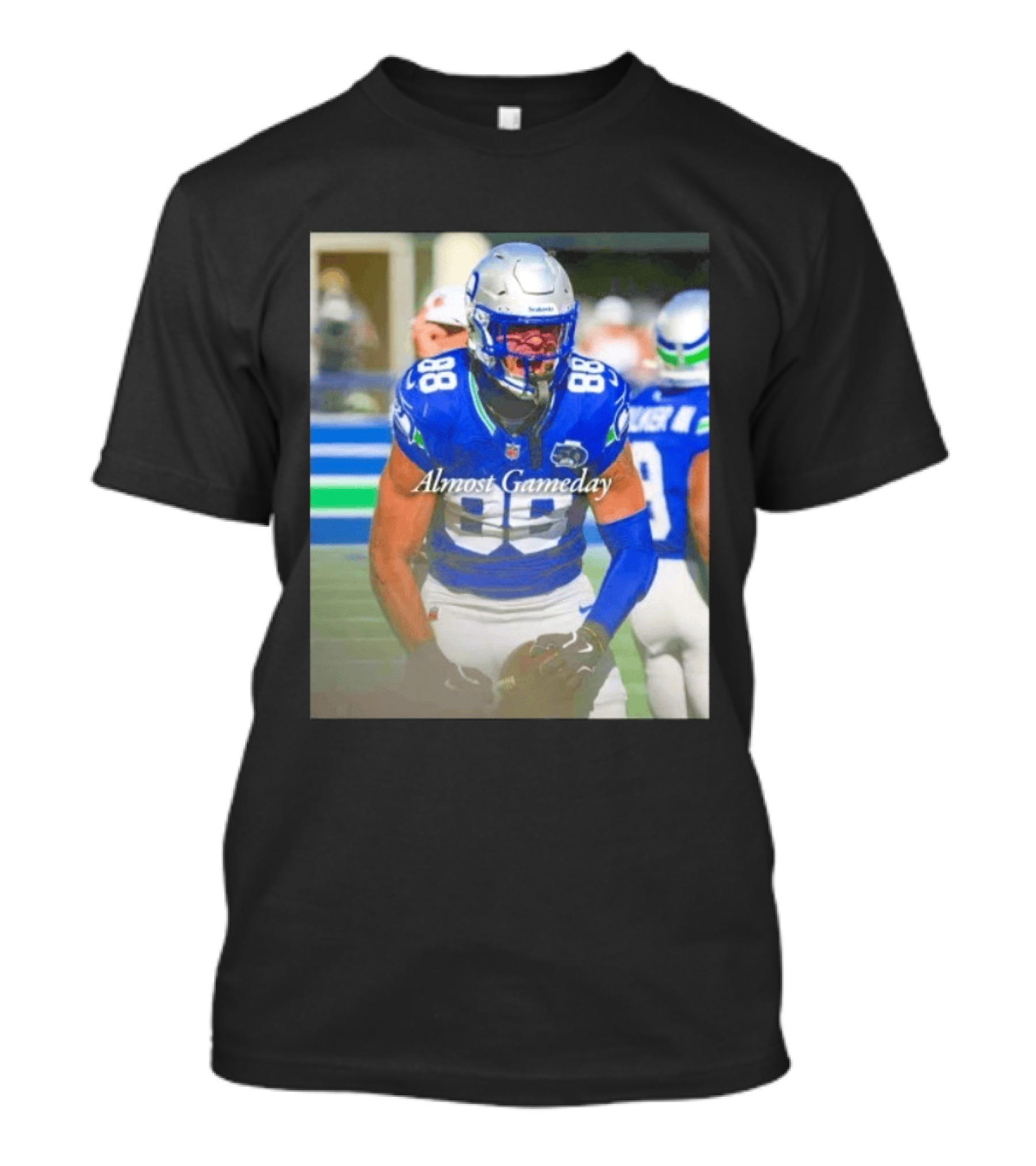 Seattle Seahawks Almost Gameday 88 Walker III Football Action T-Shirt
